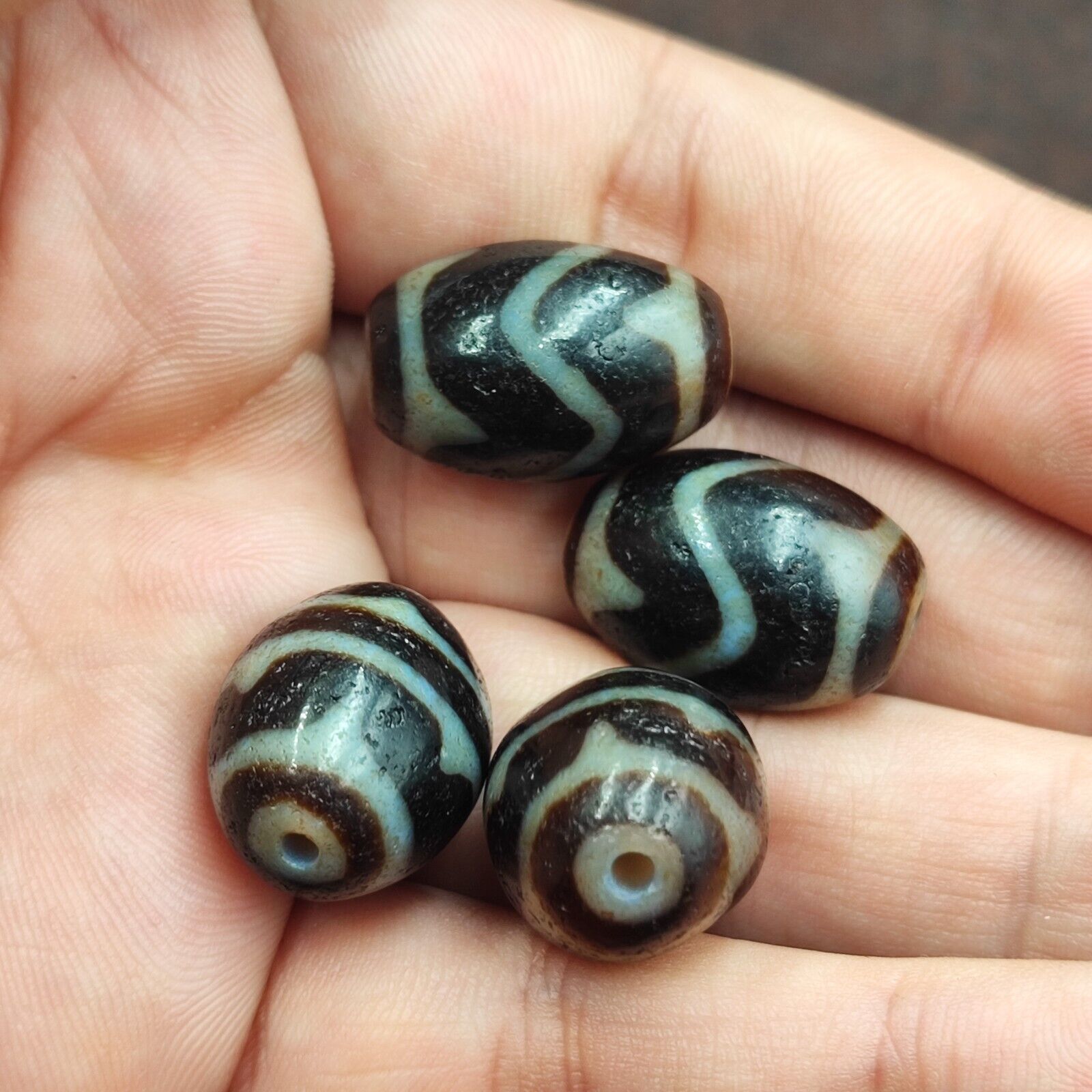 Antique Himalayan Tibetan Agate Dzi Bead Amulet  #3-2