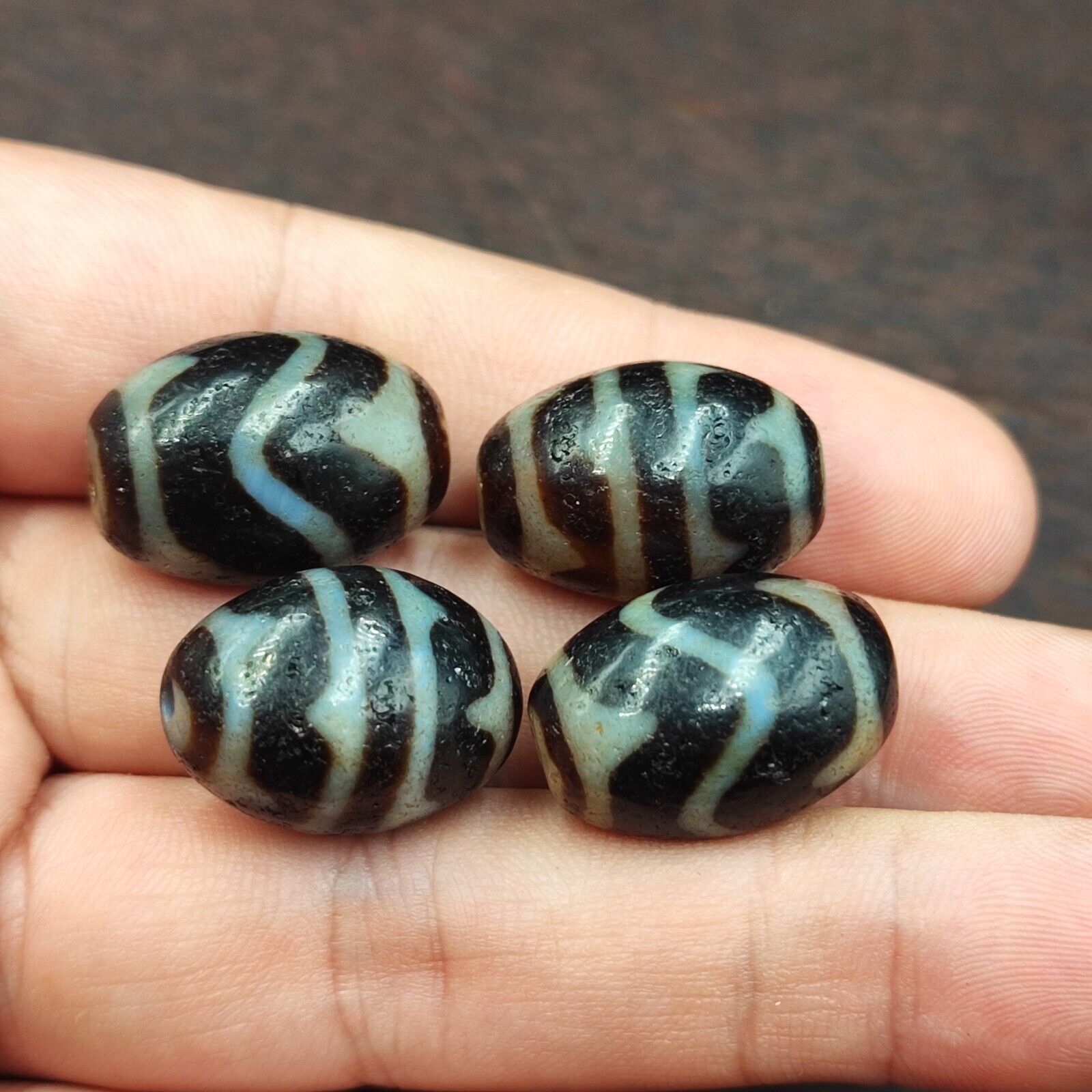 Antique Himalayan Tibetan Agate Dzi Bead Amulet  #3-2