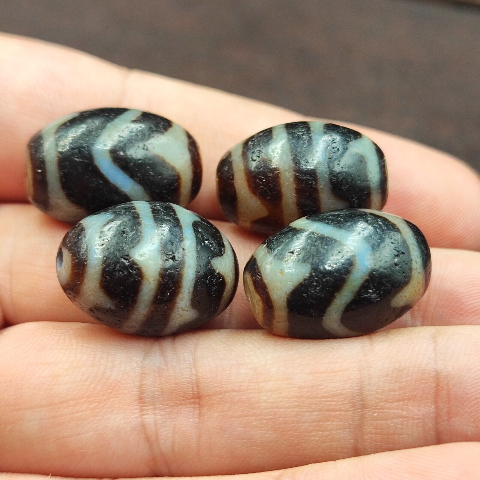 Antique Himalayan Tibetan Agate Dzi Bead Amulet  #3-2