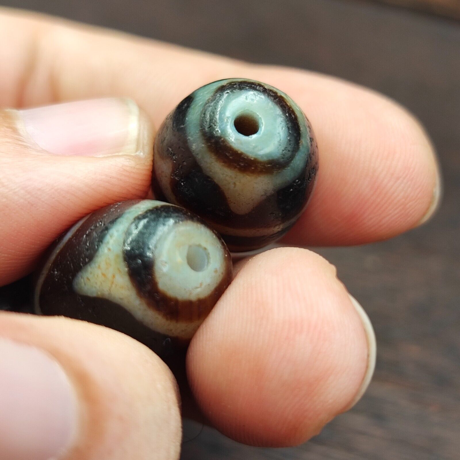 Antique Himalayan Tibetan Agate Dzi Bead Amulet  #3-2