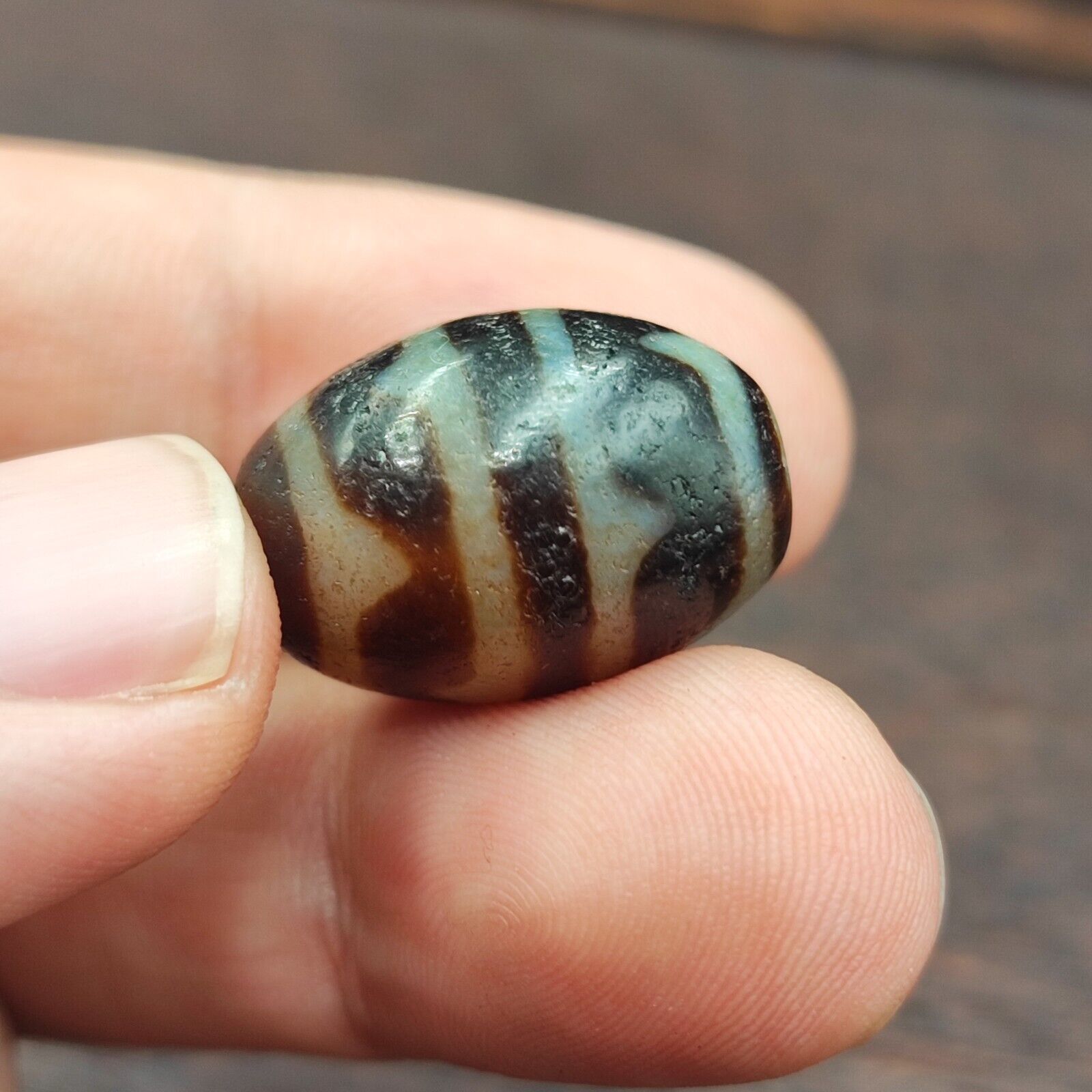 Antique Himalayan Tibetan Agate Dzi Bead Amulet  #3-2