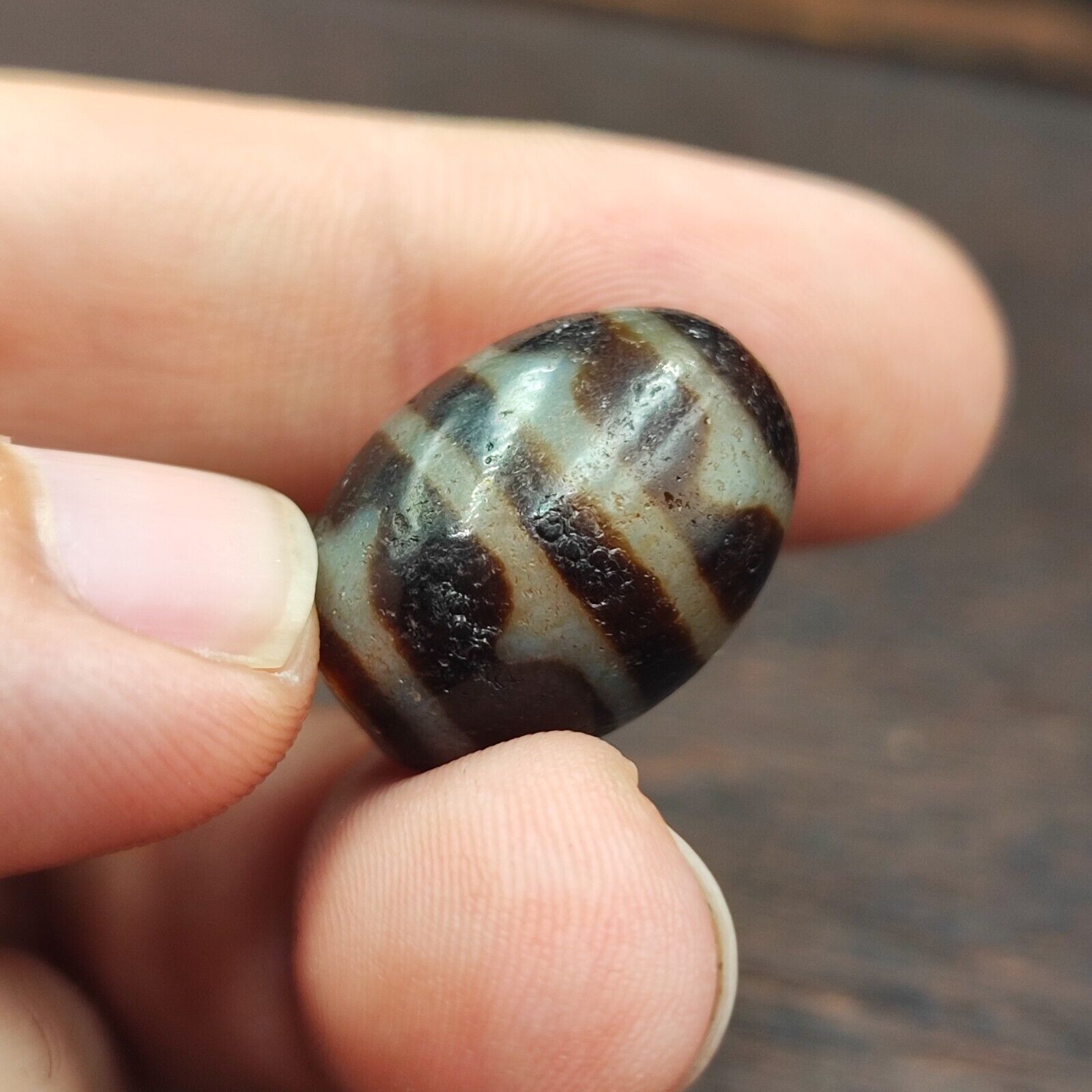 Antique Himalayan Tibetan Agate Dzi Bead Amulet  #3-2