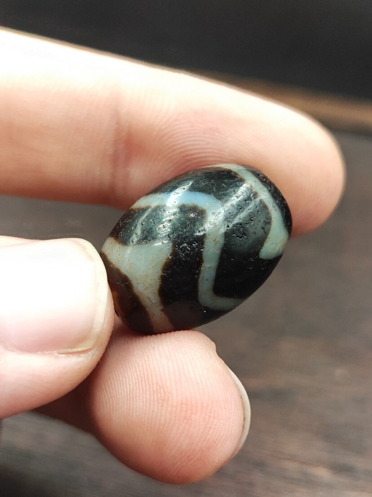 Antique Himalayan Tibetan Agate Dzi Bead Amulet  #3-2