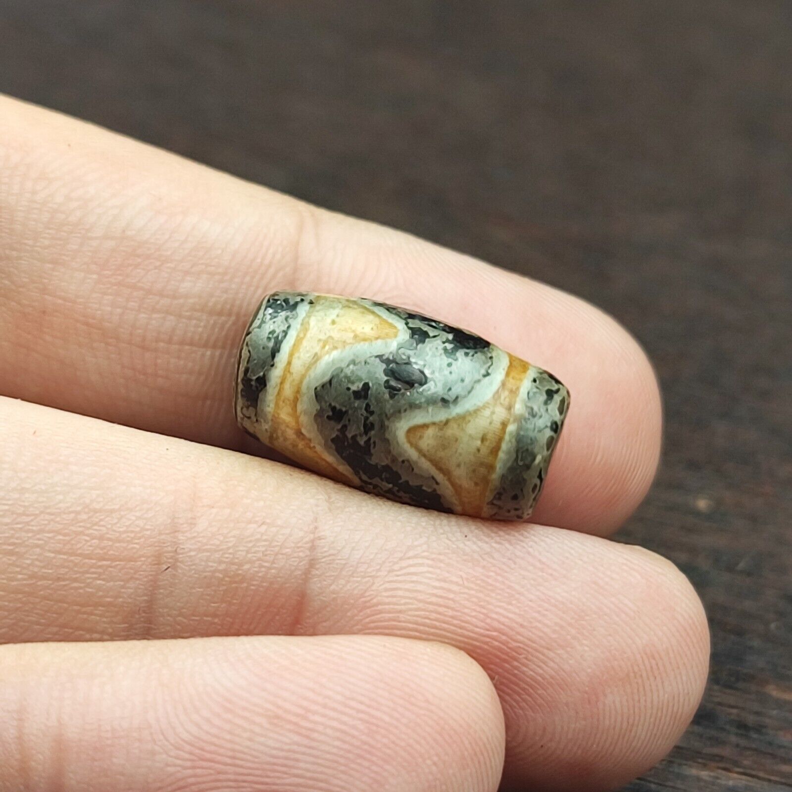 Vintage Himalayan Tibetan Agate Dzi Bead Amulet  #3-1