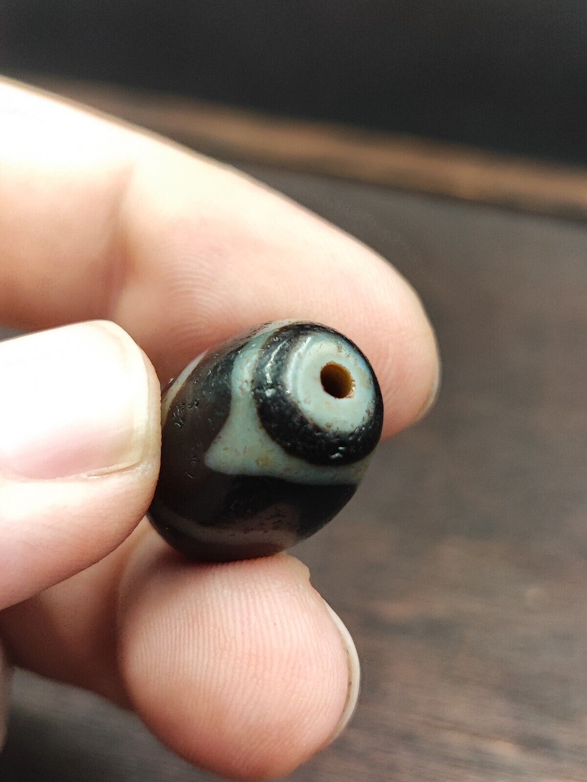 Antique Himalayan Tibetan Agate Dzi Bead Amulet  #3-2