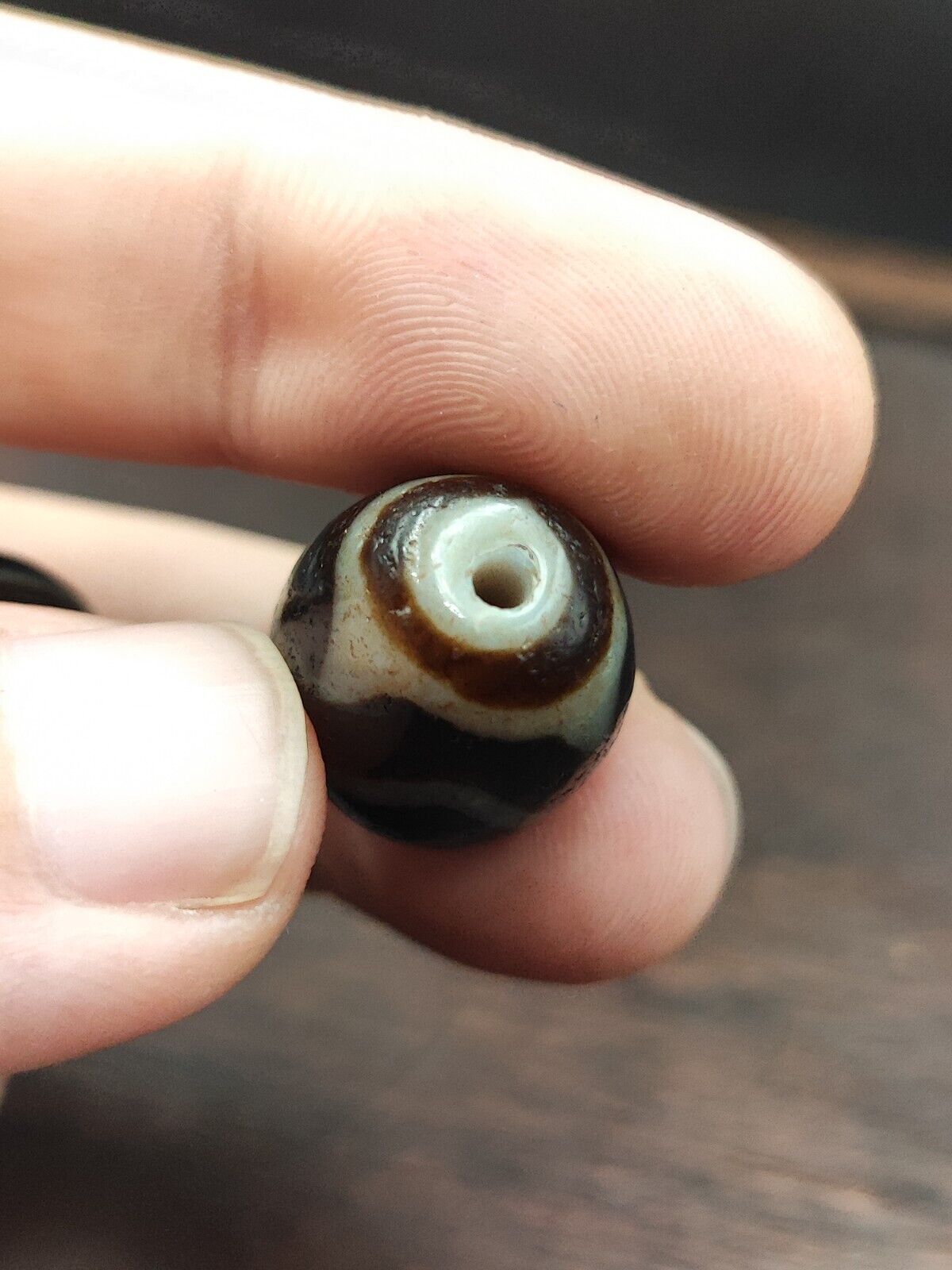 Antique Himalayan Tibetan Agate Dzi Bead Amulet  #3-2
