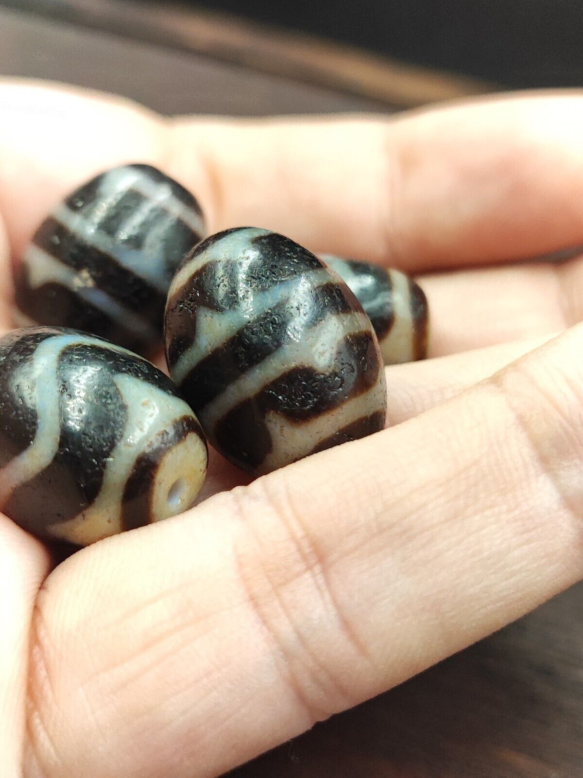 Antique Himalayan Tibetan Agate Dzi Bead Amulet  #3-2