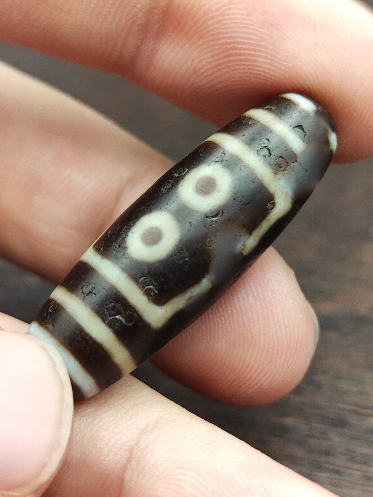 Nepalese Himalayan Indo Tibetan Agate Dzi Bead Amulet  #3-3