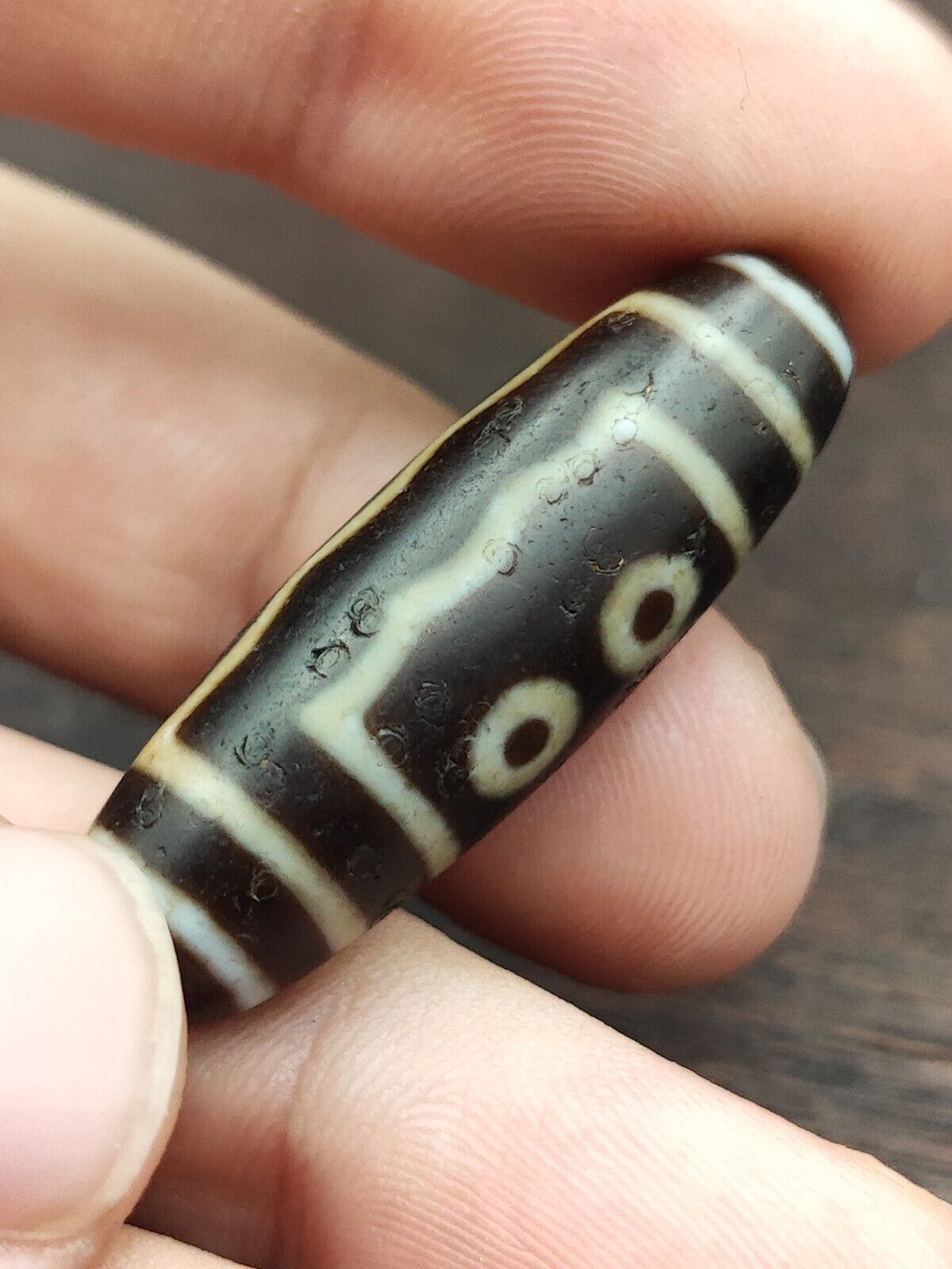 Nepalese Himalayan Indo Tibetan Agate Dzi Bead Amulet  #3-3
