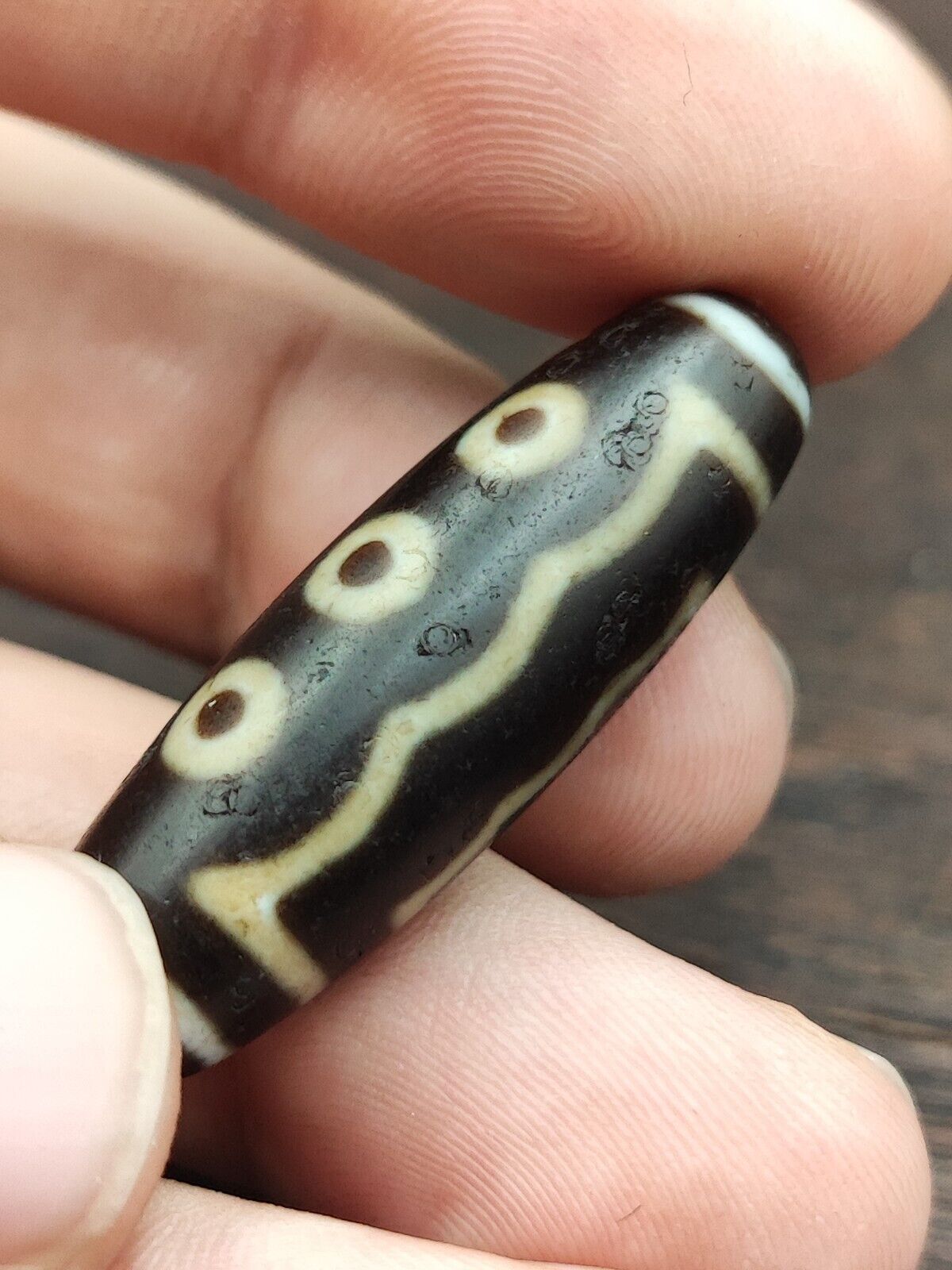 Nepalese Himalayan Indo Tibetan Agate Dzi Bead Amulet  #3-3