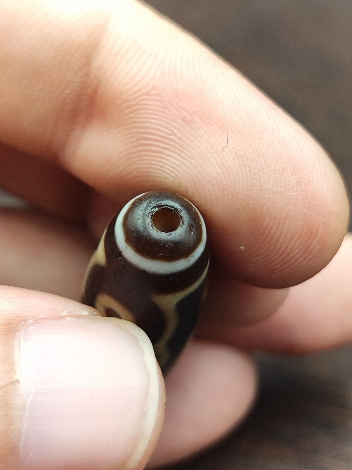 Nepalese Himalayan Indo Tibetan Agate Dzi Bead Amulet  #3-3
