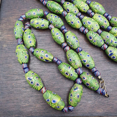Amazing Vintage Gabri African Style Eyes Glass beads necklace