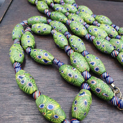 Amazing Vintage Gabri African Style Eyes Glass beads necklace