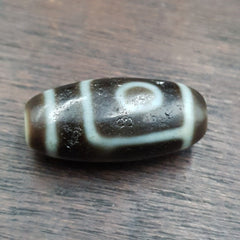 2 Slide Eyes Old Tibetan High Quality Agate Dzi Bead Amulet OTB8-2