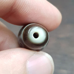 2 Slide Eyes Old Tibetan High Quality Agate Dzi Bead Amulet OTB8-2