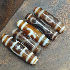Lot 5 Tibetan Unique patterns Eyes Agate stone Dzi Bead Amulet L5P