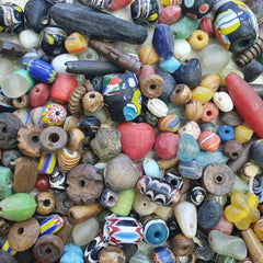 Antique Vintage Glass Beads lot For Collectors Jewelry Makers 260grams