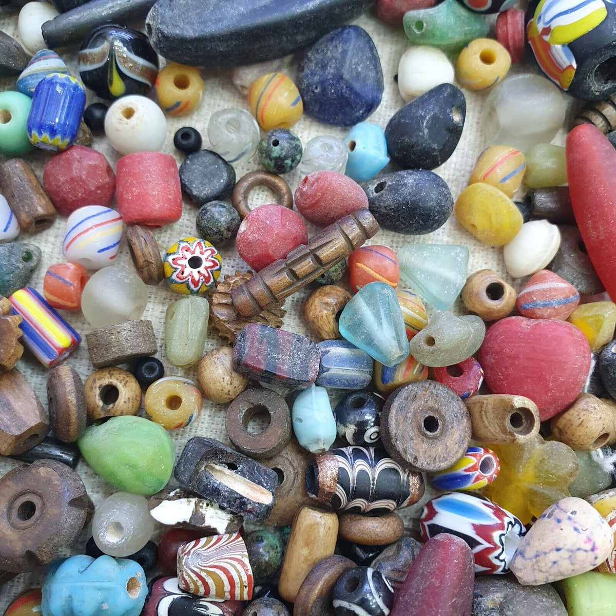 Antique Vintage Glass Beads lot For Collectors Jewelry Makers 260grams