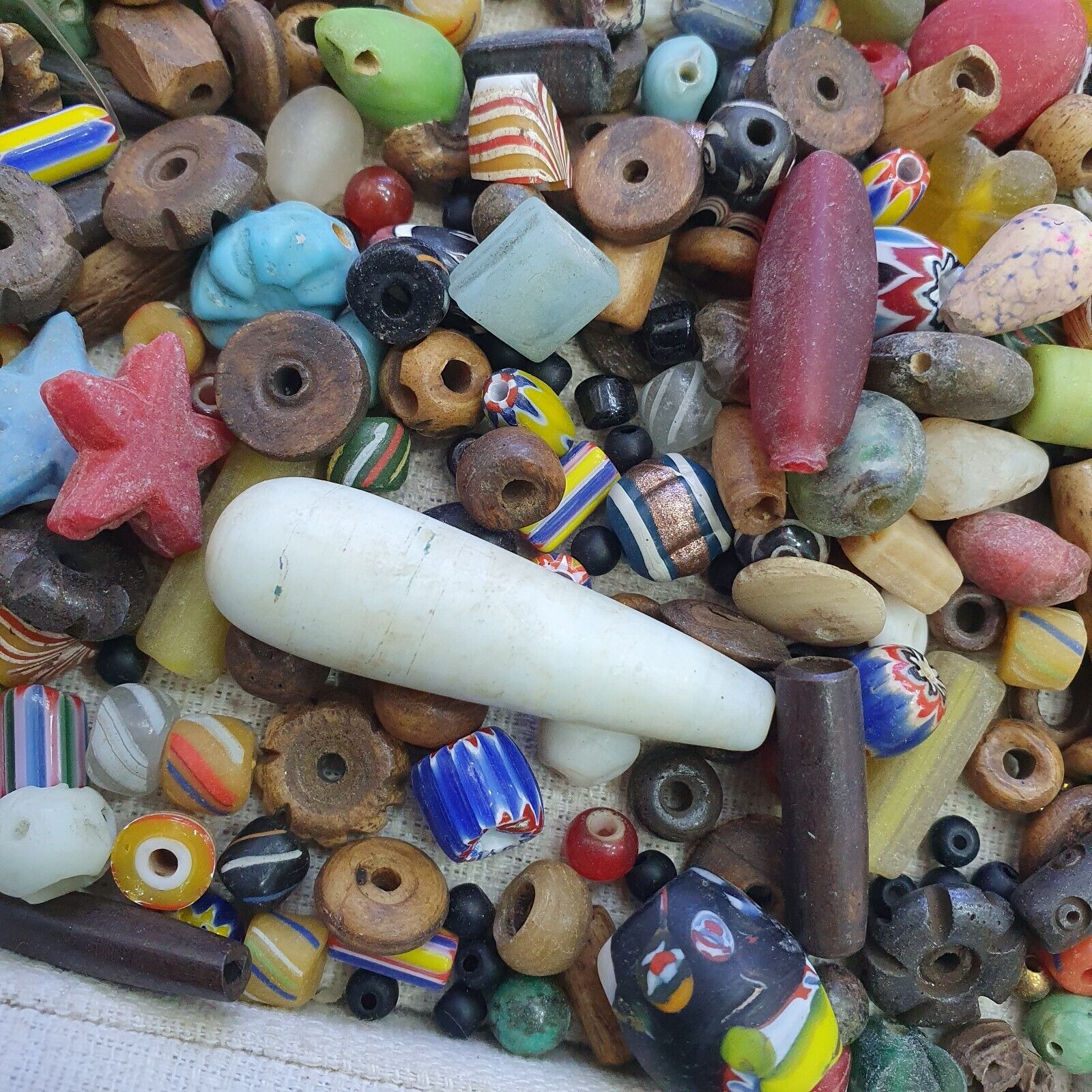 Antique Vintage Glass Beads lot For Collectors Jewelry Makers 260grams