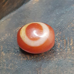 Himalayan Indo Tibetan Red Agate Dzi Amulet Bead