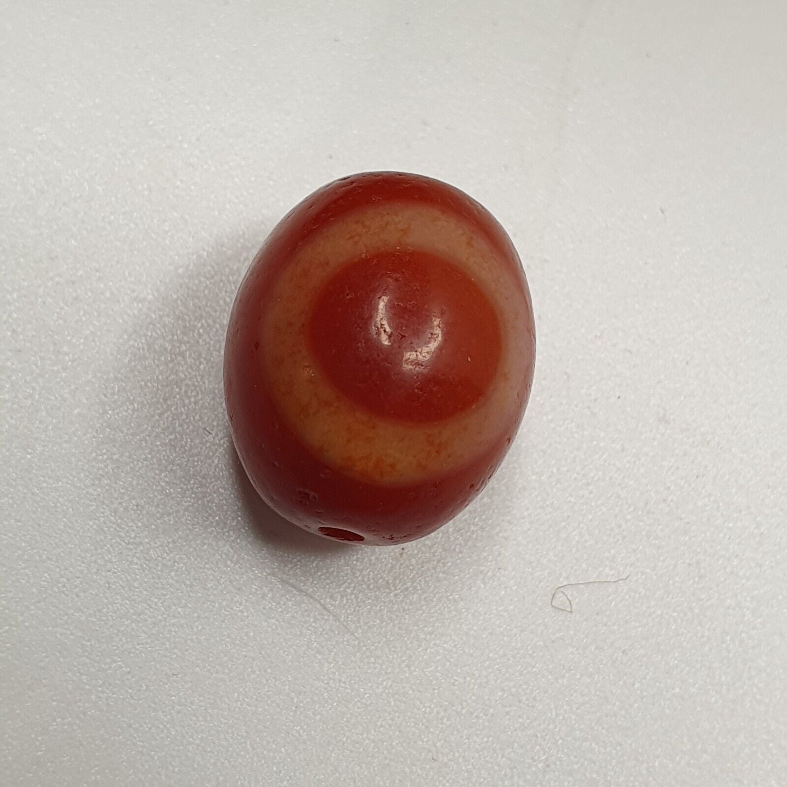 Himalayan Indo Tibetan Red Agate Dzi Amulet Bead