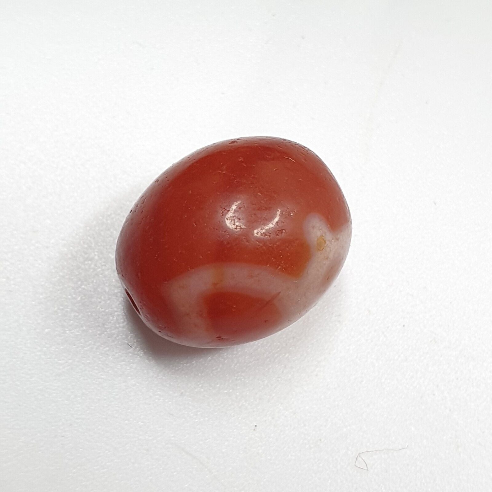 Himalayan Indo Tibetan Red Agate Dzi Amulet Bead