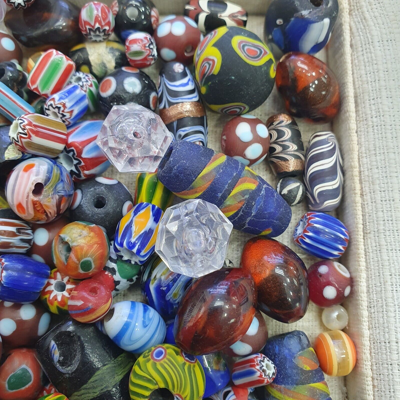 Vintage Glass Beads Mix lot For Collectors Jewelry Makers 363grams