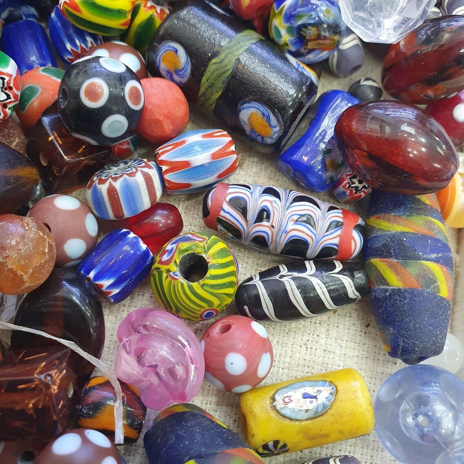 Vintage Glass Beads Mix lot For Collectors Jewelry Makers 363grams