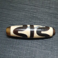 Old Himalayan Indo Tibetan Agate DZI Bead Tigerteeth pattern