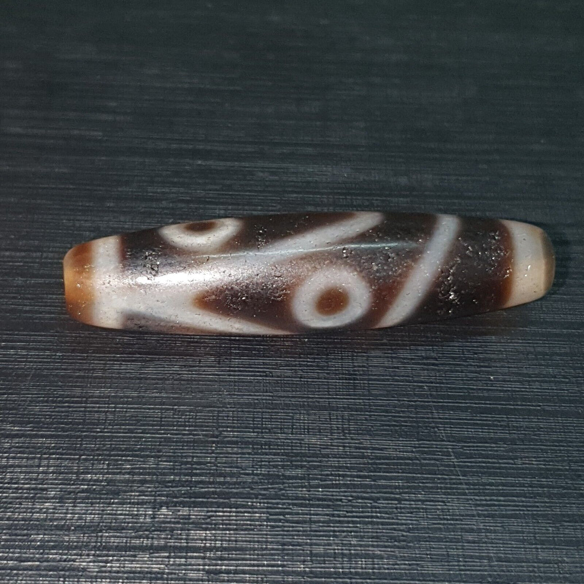 Old Himalayan Indo Tibetan 3 Eyes Agate DZI Bead Unique pattern
