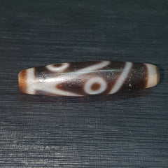 Old Himalayan Indo Tibetan 3 Eyes Agate DZI Bead Unique pattern