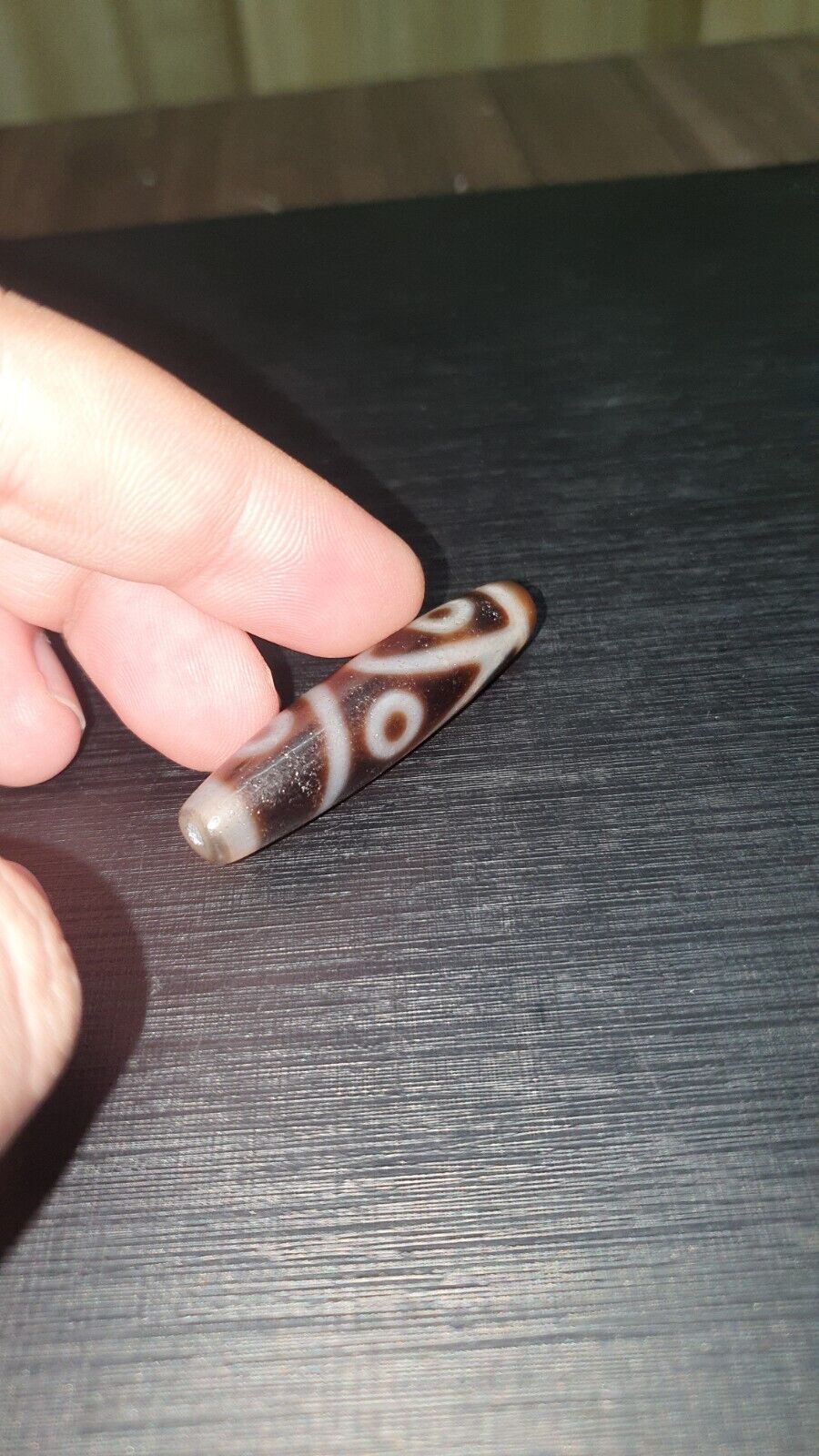 Old Himalayan Indo Tibetan 3 Eyes Agate DZI Bead Unique pattern