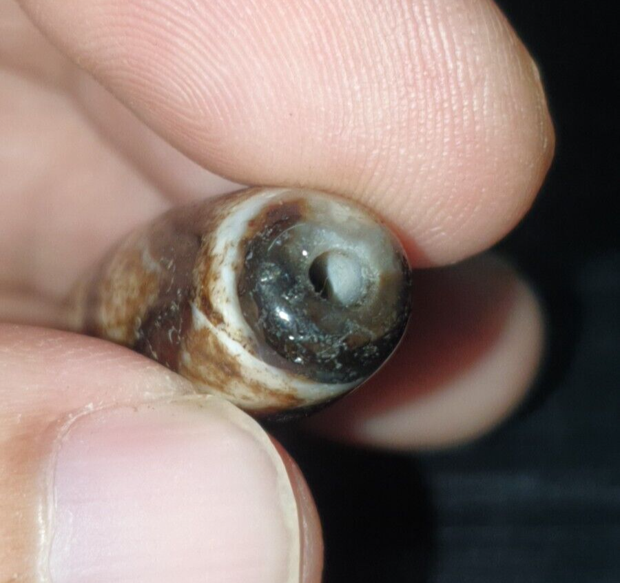 RUSTED Old Himalayan Indo Tibetan Agate DZI Bead Unique pattern