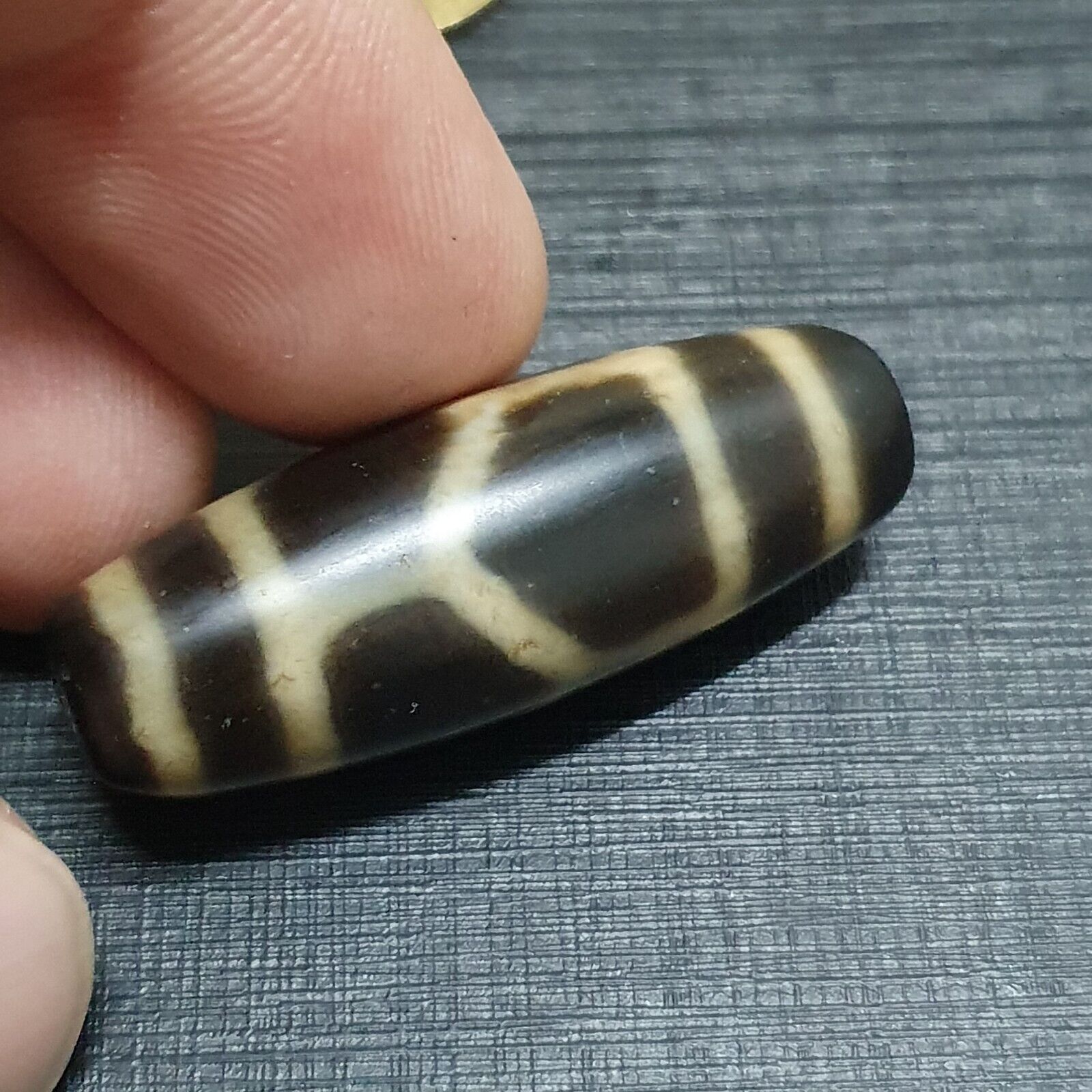 Rare Collectible Tibetan Turtle Pattern Eyes Agate stone Dzi Bead Amulet