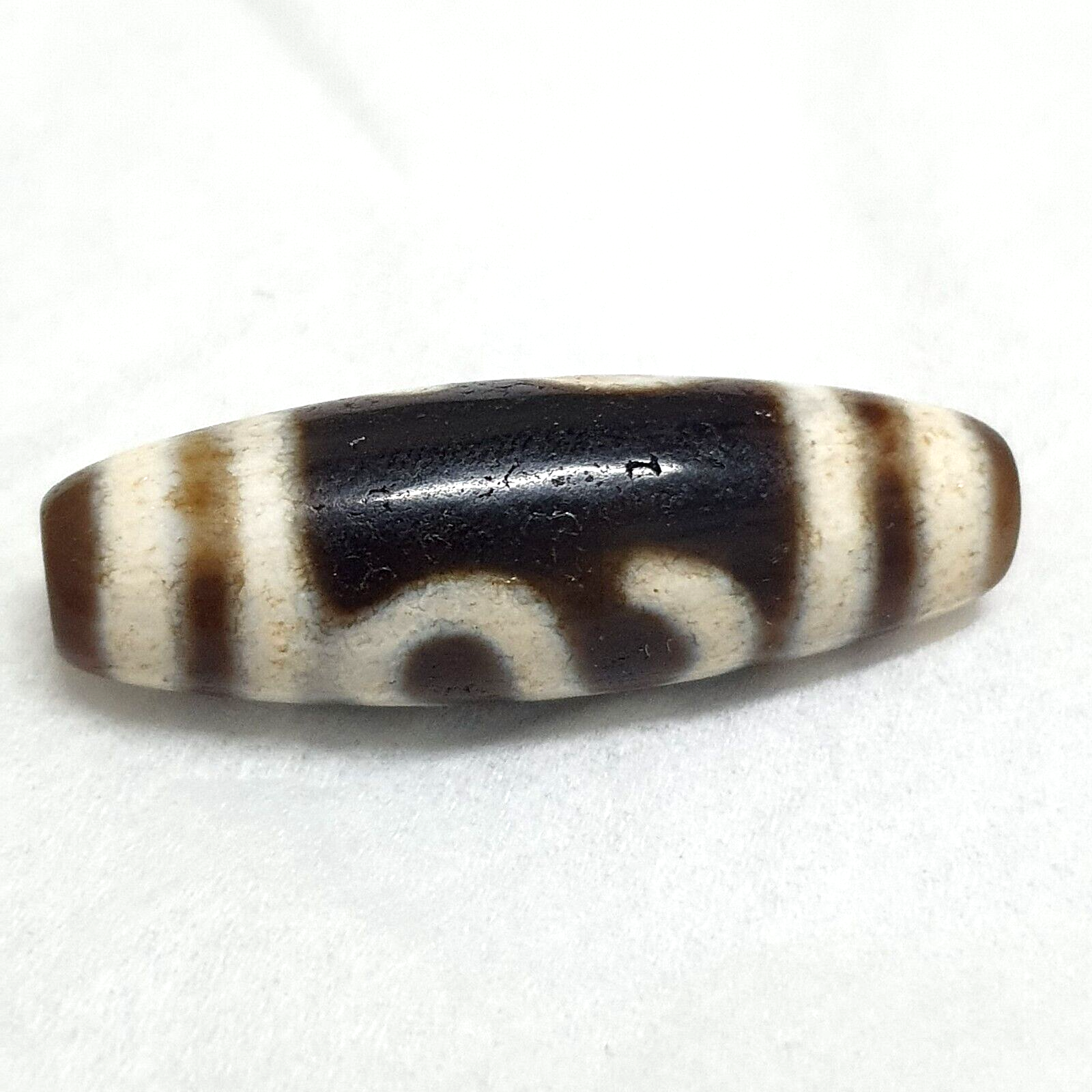 Nepalese Indo Tibetan Vintage Agate stone Dzi Amulet SHD-S