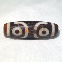 Vintage Old Himalayan Indo Tibetan 3 Eyes Agate Beads Unique pattern