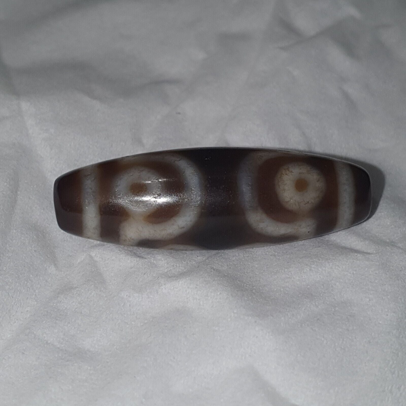 Vintage Old Himalayan Indo Tibetan 7 Eyes Agate Beads Unique pattern